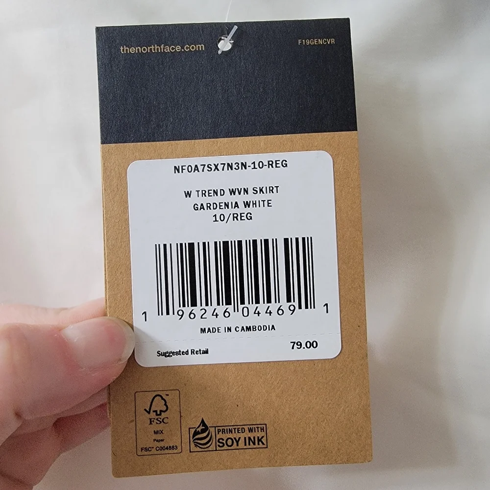 NWT North Face Trend Woven Skirt Gardenia White Exclusive to ASOS Size 10 - Picture 4 of 7